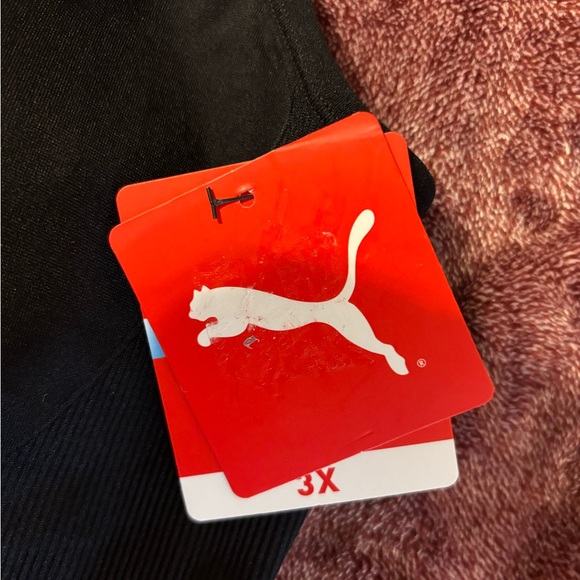 Puma Black Sports Bra with Gray Logo - Picture 4 of 7